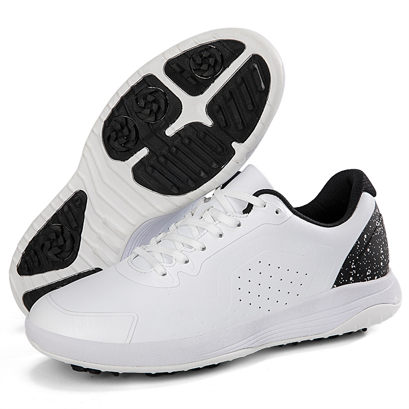 Golf shoes, casual sports shoes, men's and women's outdoor waterproof and non-slip rotating button men's shoes