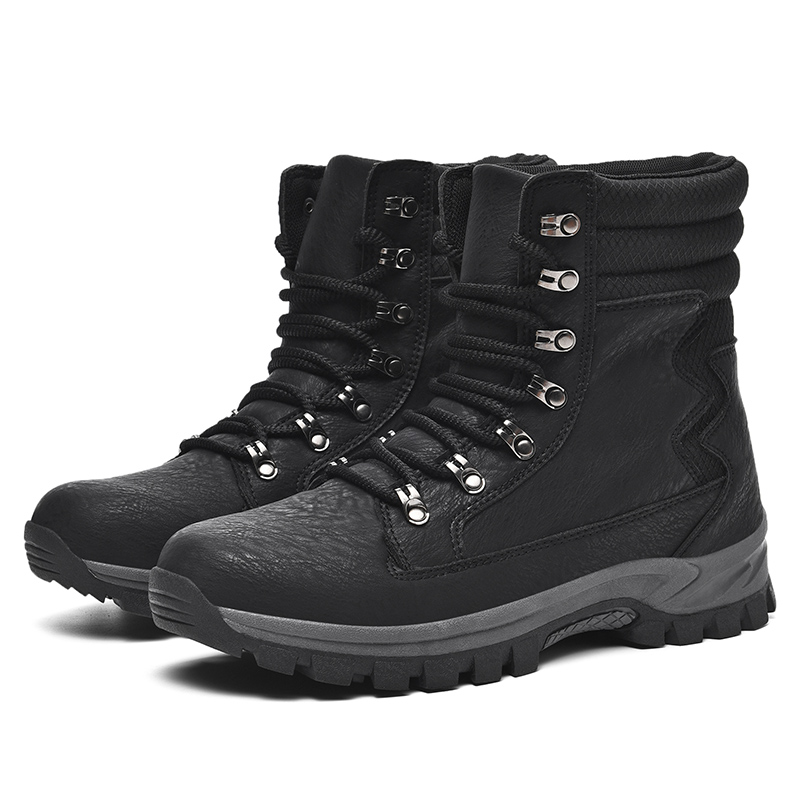 Winter unisex fashion height-increasing Bumblebee outdoor workwear fleece-lined thick-soled Martin boots